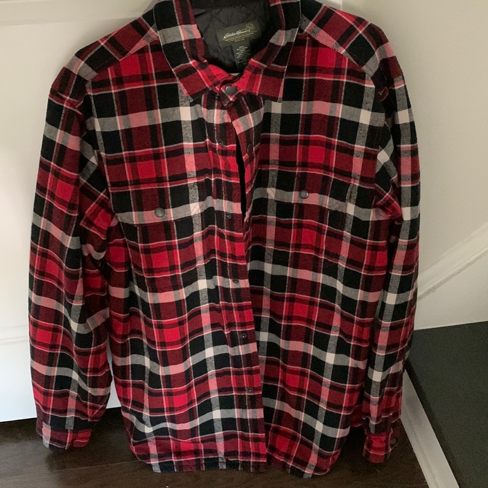 NWT Men’s Eddie Bauer Tall Large Flannel Light Jacket